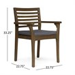 Afuera Living Outdoor Acacia Wood Dining Chair in Dark Gray (Set of 2)