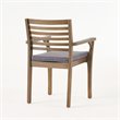 Afuera Living Outdoor Acacia Wood Dining Chair in Dark Gray (Set of 2)