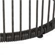 Afuera Living Outdoor Tempered Glass Top Wicker Side Table in Gray