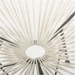 Afuera Living Outdoor Tempered Glass Top Faux Rattan Side Table in White
