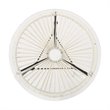 Afuera Living Outdoor Tempered Glass Top Faux Rattan Side Table in White