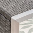 Afuera Living 3 Piece Outdoor Wicker Top Conversation Set in Silver