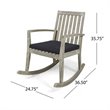 Afuera Living Outdoor Acacia Wood Rocking Chair in Light Gray (Set of 2)
