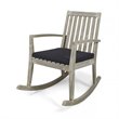 Afuera Living Outdoor Acacia Wood Rocking Chair in Light Gray (Set of 2)