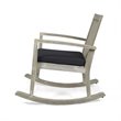 Afuera Living Outdoor Acacia Wood Rocking Chair in Light Gray (Set of 2)