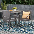 Afuera Living Outdoor Wicker Dining Chair in Gray (Set of 2)