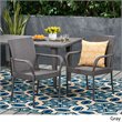 Afuera Living Outdoor Wicker Dining Chair in Gray (Set of 2)