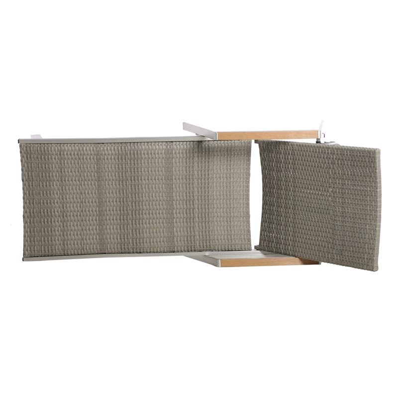 Afuera Living Outdoor Wicker and Aluminum Chaise Lounge Gray