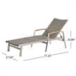 Afuera Living Outdoor Wicker and Aluminum Chaise Lounge Gray