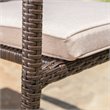 Afuera Living 5 Piece Outdoor Wicker Dining Set in Multibrown