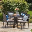 Afuera Living 5 Piece Outdoor Wicker Dining Set in Multibrown