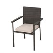Afuera Living 5 Piece Outdoor Wicker Dining Set in Multibrown