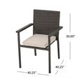 Afuera Living 5 Piece Outdoor Wicker Dining Set in Multibrown