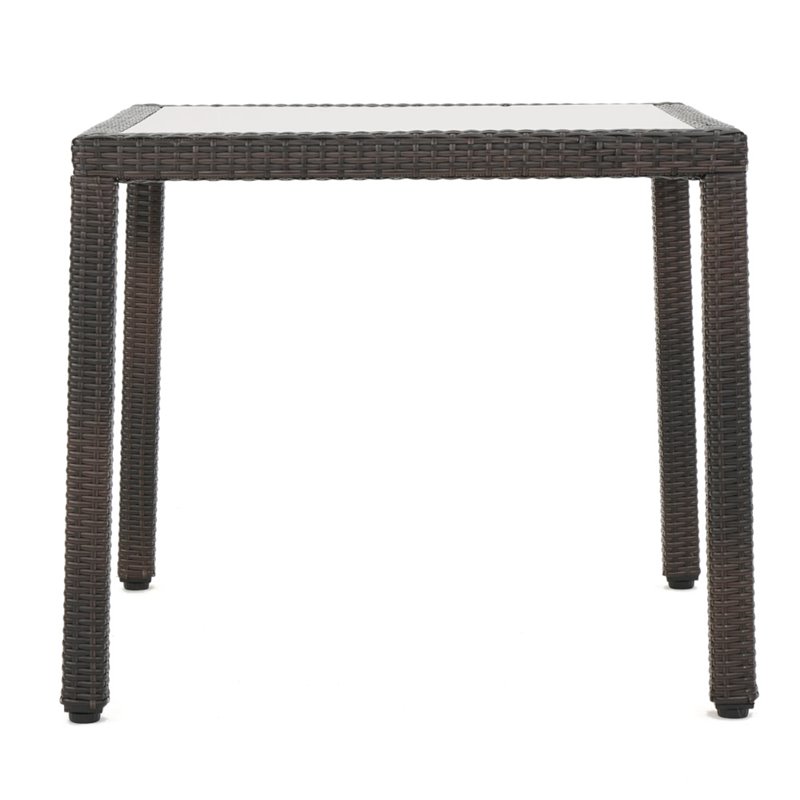 Afuera Living 5 Piece Outdoor Wicker Dining Set in Multibrown