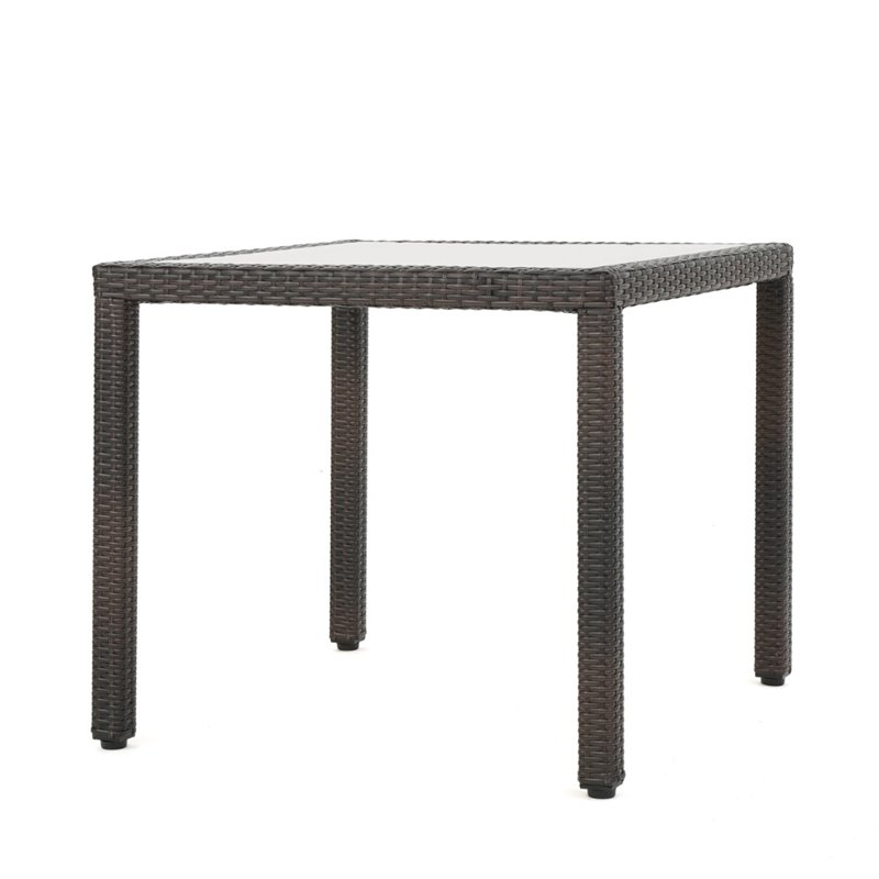 Afuera Living 5 Piece Outdoor Wicker Dining Set in Multibrown