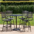 Afuera Living Outdoor 5 Piece Cast Aluminum Bar Set in Shiny Copper