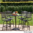 Afuera Living Outdoor 5 Piece Cast Aluminum Bar Set in Shiny Copper
