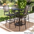 Afuera Living Outdoor 5 Piece Cast Aluminum Bar Set in Shiny Copper