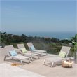 Afuera Living Outdoor Aluminum Chaise Lounge in Gray (Set of 4)