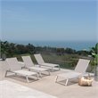 Afuera Living Outdoor Aluminum Chaise Lounge in Gray (Set of 4)