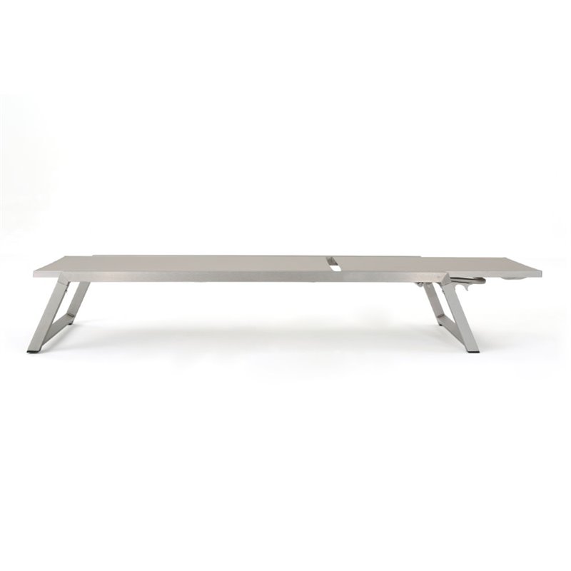 Afuera Living Outdoor Aluminum Chaise Lounge in Gray (Set of 4)