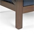 Afuera Living Outdoor Acacia Wood Club Chair in Dark Gray (Set of 2)