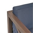 Afuera Living Outdoor Acacia Wood Club Chair in Dark Gray (Set of 2)