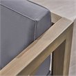 Afuera Living Outdoor Acacia Wood Club Chair in Dark Gray (Set of 2)