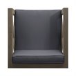Afuera Living Outdoor Acacia Wood Club Chair in Dark Gray (Set of 2)