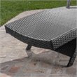 Afuera Living Outdoor Wicker Arm Chaise Lounge in Charcoal (Set of 2)