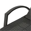 Afuera Living Outdoor Wicker Arm Chaise Lounge in Charcoal (Set of 2)