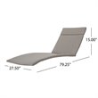 Afuera Living Outdoor Wicker Arm Chaise Lounge in Charcoal (Set of 2)