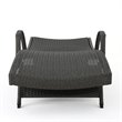 Afuera Living Outdoor Wicker Arm Chaise Lounge in Charcoal (Set of 2)