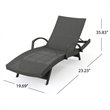 Afuera Living Outdoor Wicker Arm Chaise Lounge in Charcoal (Set of 2)