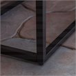 Afuera Living Outdoor Industrial Acacia Wood and Iron Bench Teak and Black