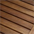 Afuera Living Outdoor Industrial Acacia Wood and Iron Bench Teak and Black