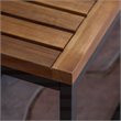 Afuera Living Outdoor Industrial Acacia Wood and Iron Bench Teak and Black