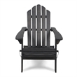 Afuera Living Outdoor Foldable Acacia Wood Adirondack Chair Dark Gray