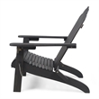 Afuera Living Outdoor Foldable Acacia Wood Adirondack Chair Dark Gray