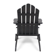 Afuera Living Outdoor Foldable Acacia Wood Adirondack Chair Dark Gray