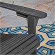Afuera Living Outdoor Foldable Acacia Wood Adirondack Chair Dark Gray