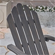 Afuera Living Outdoor Foldable Acacia Wood Adirondack Chair Dark Gray