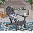 Afuera Living Outdoor Foldable Acacia Wood Adirondack Chair Dark Gray