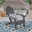 Afuera Living Outdoor Foldable Acacia Wood Adirondack Chair Dark Gray