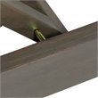 Afuera Living Outdoor Acacia Wood 3Pc Chaise Lounge Gray/Dark Gray Cushions