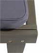 Afuera Living Outdoor Acacia Wood 3Pc Chaise Lounge Gray/Dark Gray Cushions