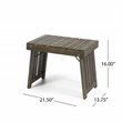 Afuera Living Outdoor Acacia Wood 3Pc Chaise Lounge Gray/Dark Gray Cushions