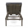 Afuera Living Outdoor Acacia Wood 3Pc Chaise Lounge Gray/Dark Gray Cushions
