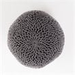 Afuera Living Handcrafted Modern Fabric Outdoor Weave Pouf in Dark Gray