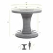 Afuera Living Outdoor Bar Height Glass Gray Dining Table with Ice Bucket